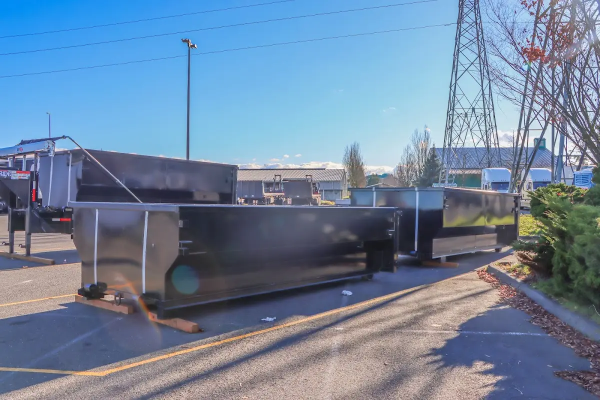 Roll-off dumpster ready for waste disposal at job site for Commercial Dumpster Rental in Chillicothe